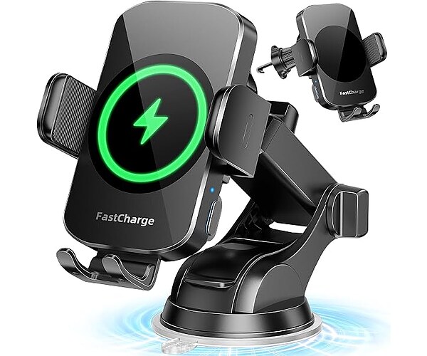 BothLin 3-in-1 Wireless Car Charger Mount, 15W Auto-Clamping