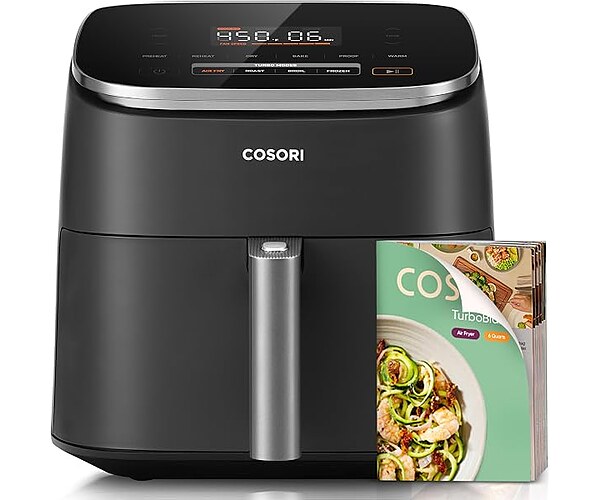 Cosori TurboBlaze Air Fryer, 9-in-1, 6 Qt, PFAS-Free Ceramic Coating