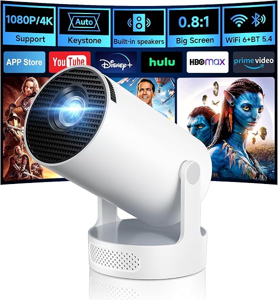 Philoent Mini Projector with WiFi 6 and BT 5.4