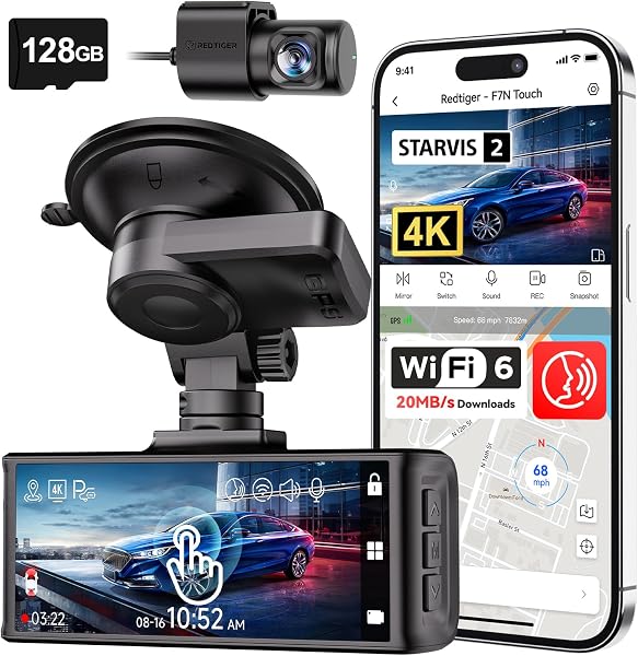 REDTIGER 4K STARVIS 2 Dashcam Front Rear