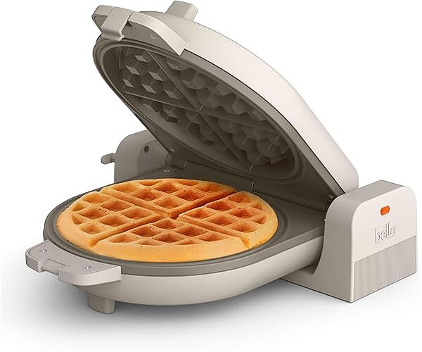 BELLA Flip & Store Waffle Maker, 7" Wide Plates, EverGood Ceramic Nonstick
