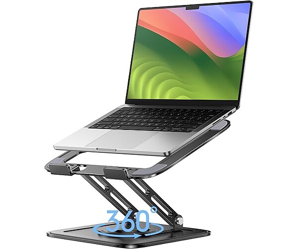 LOXP Adjustable Laptop Stand with 360 Rotating Base