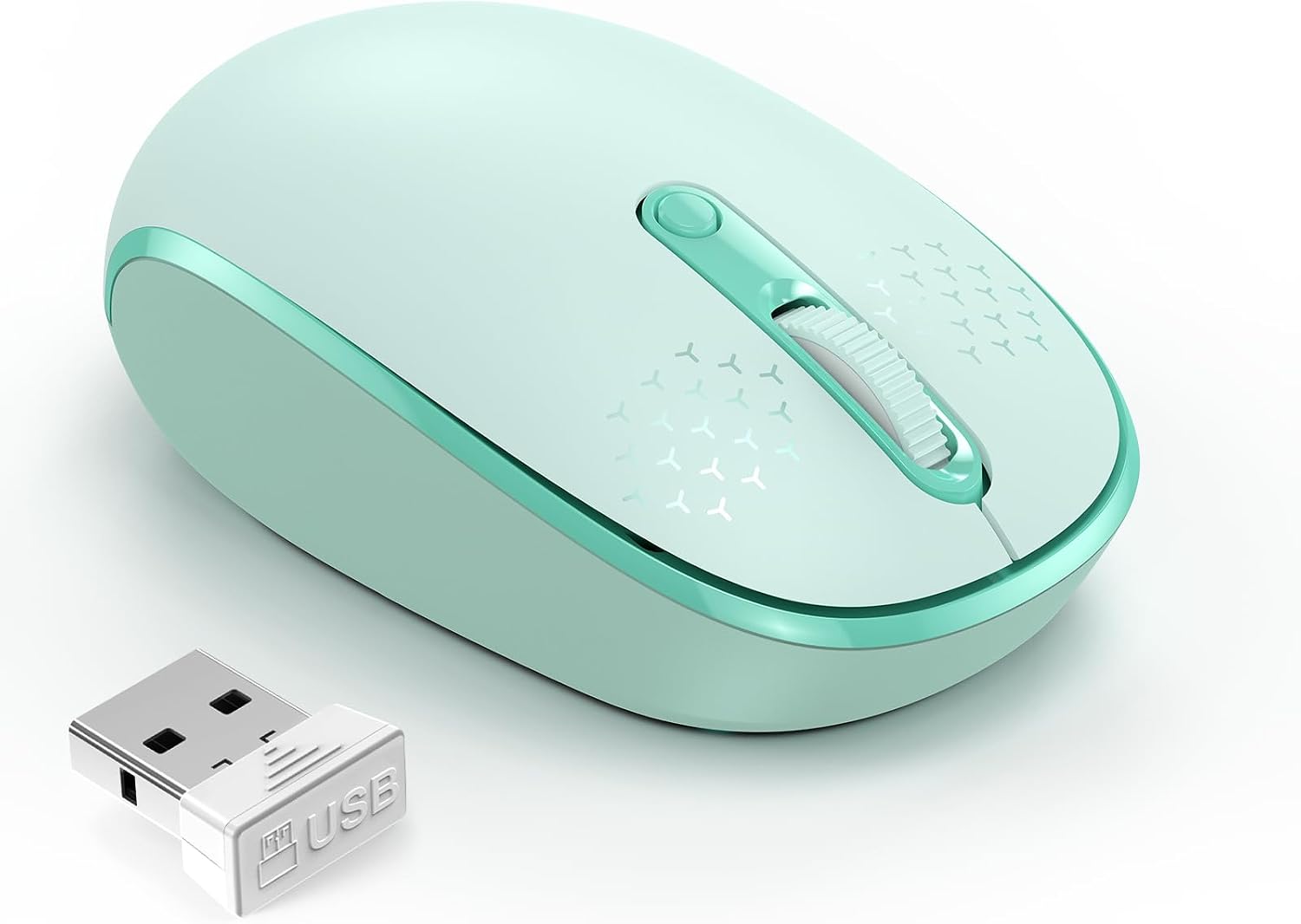 TECKNET Compact Ambidextrous Wireless Mouse for Laptop Mint...