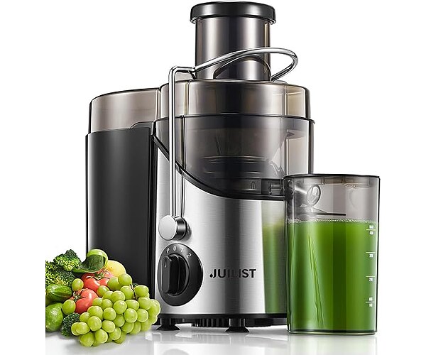 Juilist Juicer Machines 3" Wide Mouth Max 800W 3-Speed Easy-Clean
