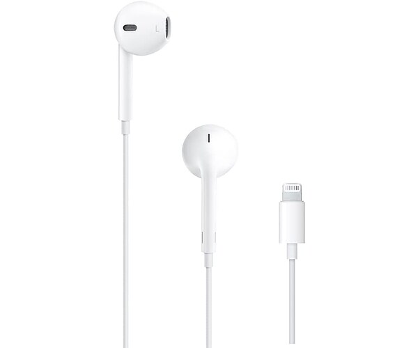 Apple EarPods Headphones with Lightning Connector | Wired Ear Buds for iPhone with Built-In Remote to Control Music, Phone Calls, and Volume