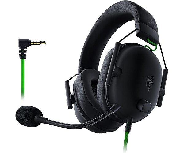 Razer BlackShark V2 X Gaming Headset: 7.1 Surround Sound - 50mm Drivers - Memory Foam Cushion - For PC, PS4, PS5, Switch - 3.5mm Audio Jack - Black