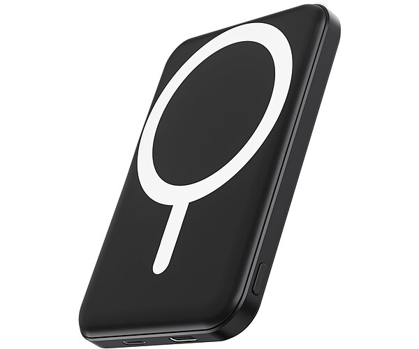 podoru for MagSafe Power Bank 5000mAh, Ultra-Slim Magnetic Portable Charger | 20W PD Fast Charging, Travel Essentials with USB-C Cable, Wireless Battery Pack for iPhone 18/17/16/15/14/13/12 Series-Black