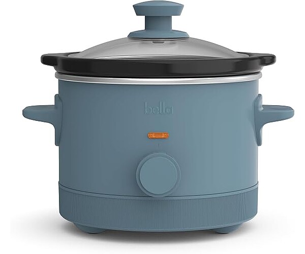 BELLA 1.5 Qt Slow Cooker, Ceramic Nonstick, Dishwasher Safe, Cool Touch Handles