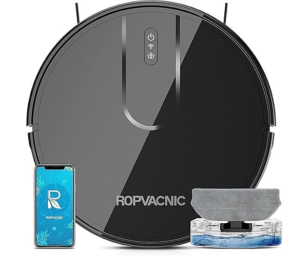 ROPVACNIC Robot Vacuum and Mop Combo, 5200Pa Suction Robotic Cleaner