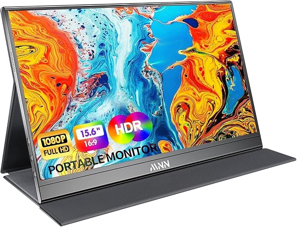 MNN 15.6" FHD 60Hz Portable Monitor USB-C HDMI IPS HDR...