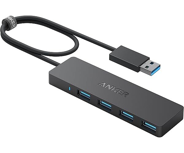 Anker USB Hub, 4-in-1 USB Splitter with 4 USB-A Ports and 5Gbps Data Transfer