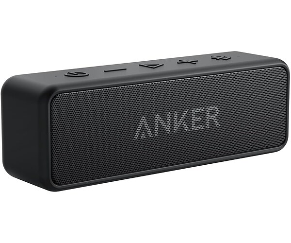Anker soundcore 2 Portable Bluetooth Speaker, 24-Hour Playtime, IPX7 | 12W Stereo Sound, Wireless Stereo Pairing, Bluetooth 6, Bassup, Wireless Speaker for Home, Shower, Outdoors, Travel, Camping